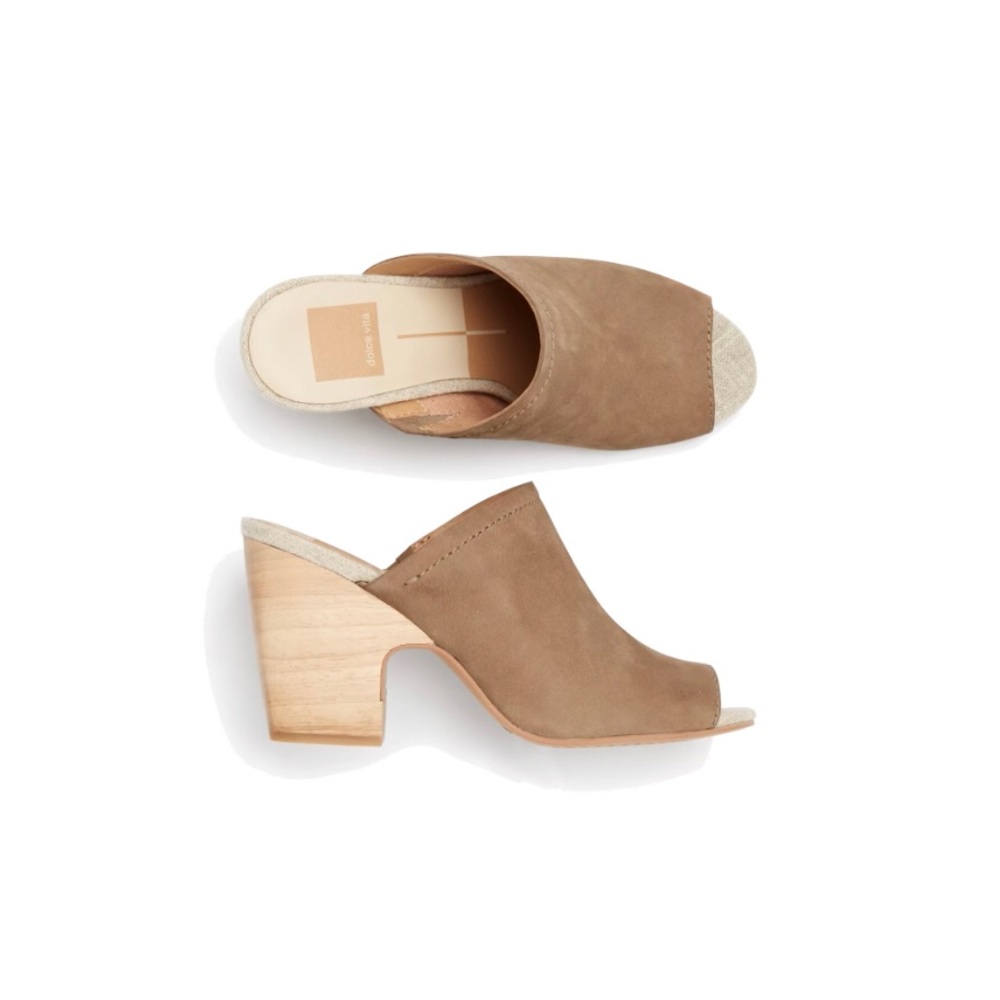 Dolce Vita Peep Toe Wooden Heels